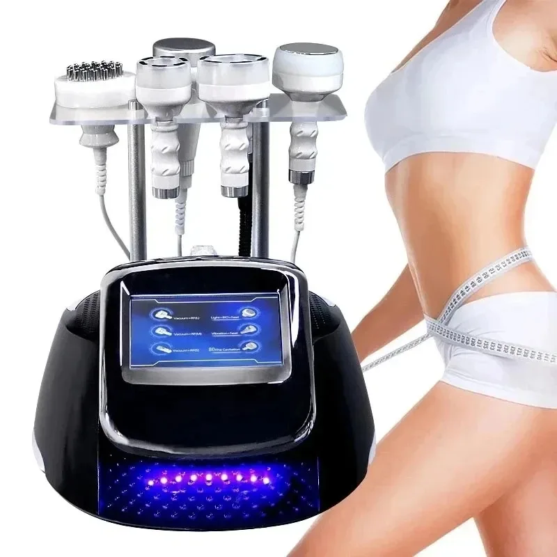 

2026 High Quality 6 In 1 80K 5D RF Vacuum Cavitation Slimming Machine Radio Frequency Body Fat Reduction Beauty Salon Equipment