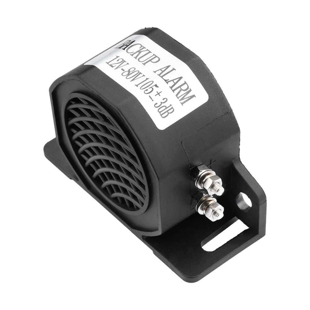 Bocina de respaldo de 105dB para coche, camión, vehículo, recordatorios de marcha atrás, timbre, alarma de advertencia, DC12-48V/12-80V