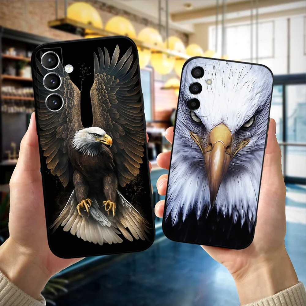 Black tpu Case For Samsung galaxy M53 M13 M62 A12 A22 A22S A32 A42 A52 A52S A72 4g 5g A20S Soaring Eagle