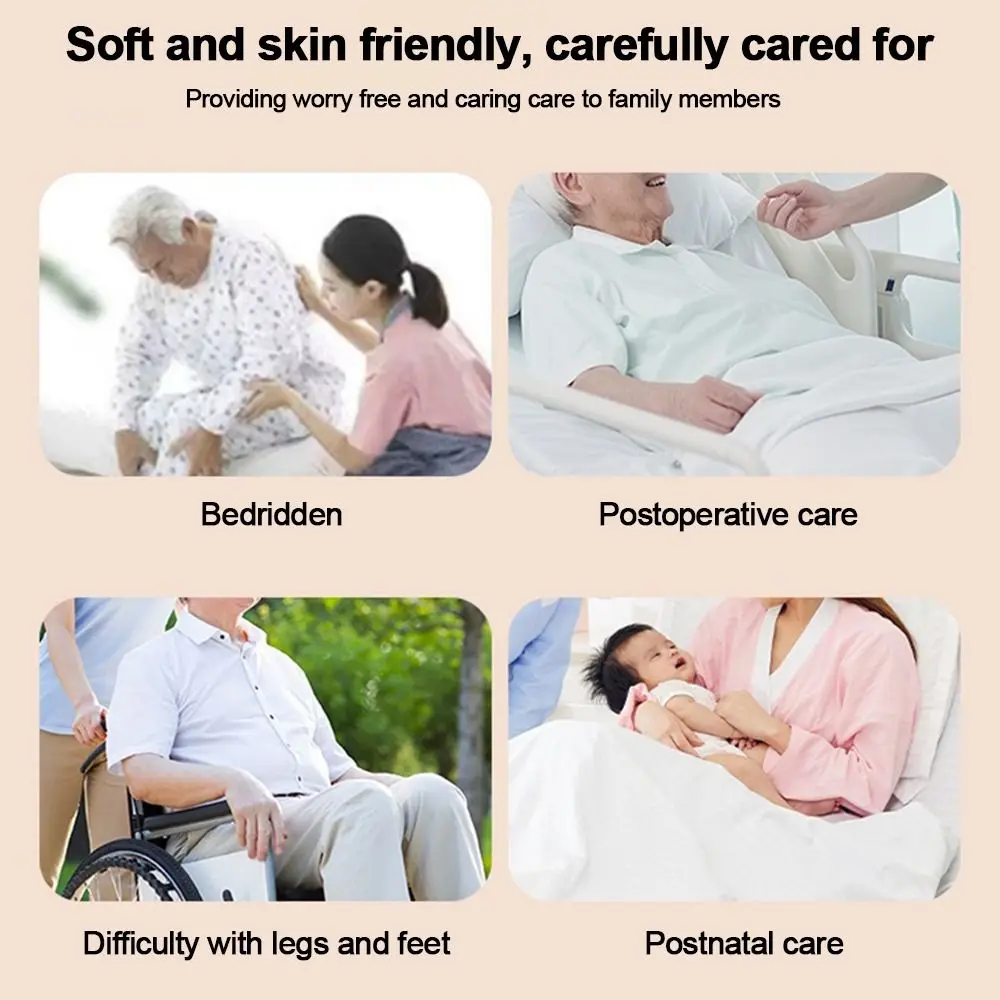 Fraldas adultas de algodão puro, alta absorção, resistente à água, à prova de vazamento, roupa íntima, amigável à pele, anti-vazamento lateral