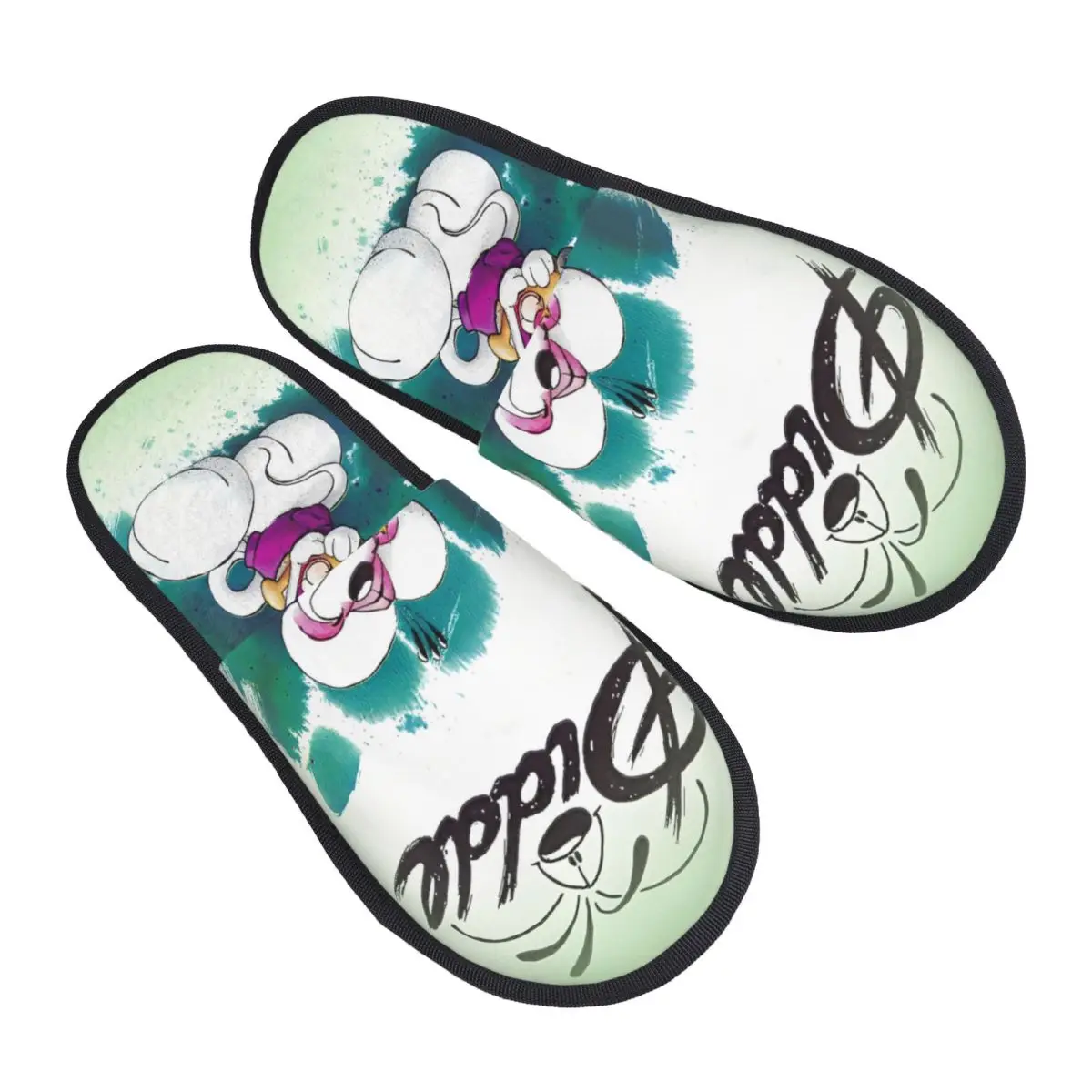 

Winter House Slippers Merch Household Fur Slides Slippers Indoor Diddl Cute Cartoon Soft Anti Slip Slides