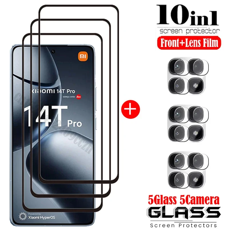 

Full Cover Full Glue Tempered Glass For Xiaomi 14T Pro Screen Protector Glass For Xiaomi 14T Camera Film