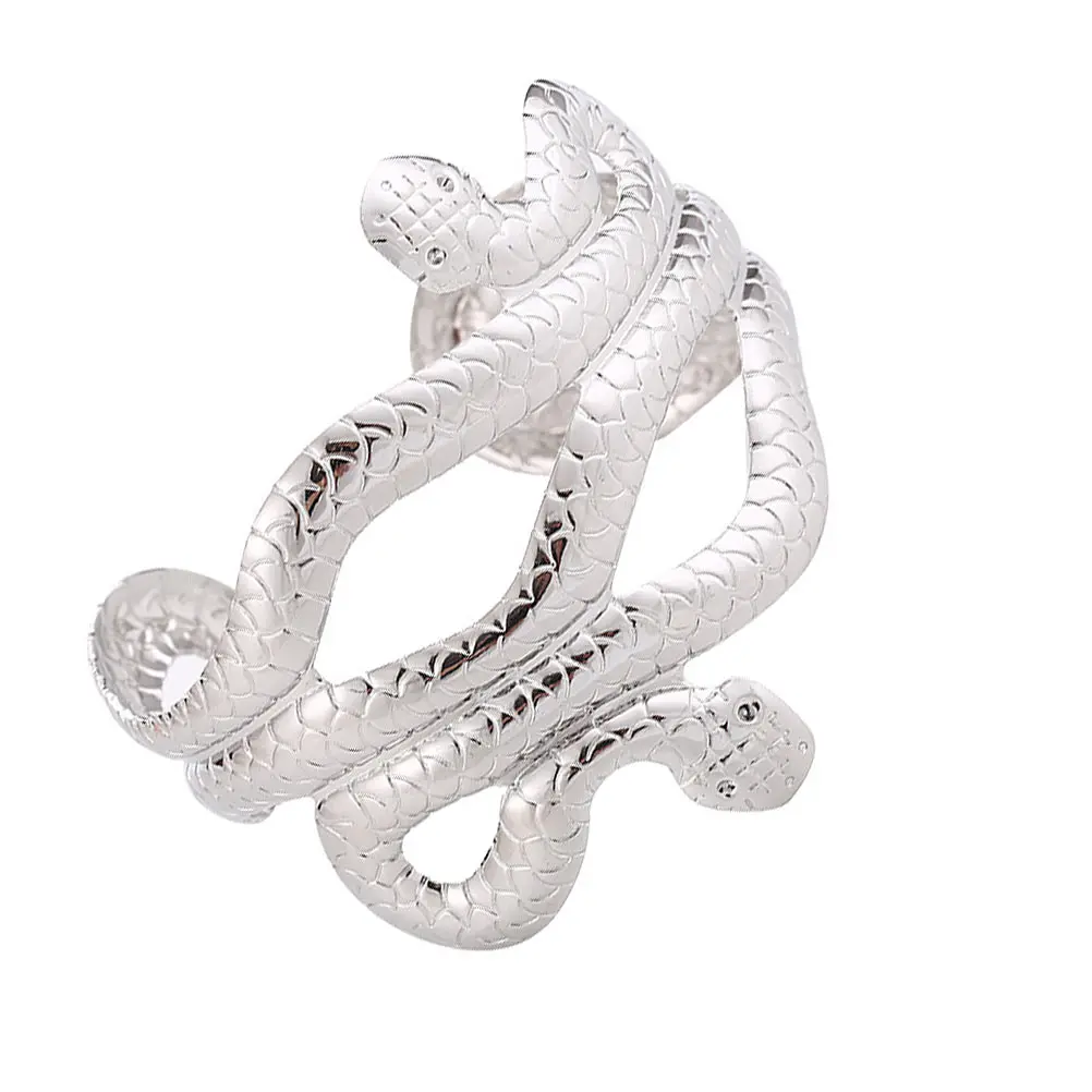 

1Pcs Punk Metal Armlet Durable Serpentine Design Stylish Arm Jewelry Creative Decoration Gift Metal Armband Woman Armlet