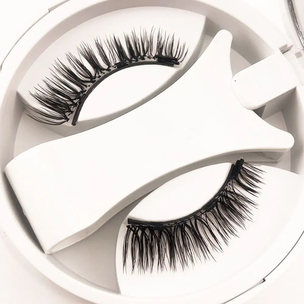 Herhaaldelijk magnetische wimpers met applicator Geen lijm nodig Gemakkelijk te gebruiken Manga-wimpers Natuurlijke piekerige wimpers Dames Meisjes