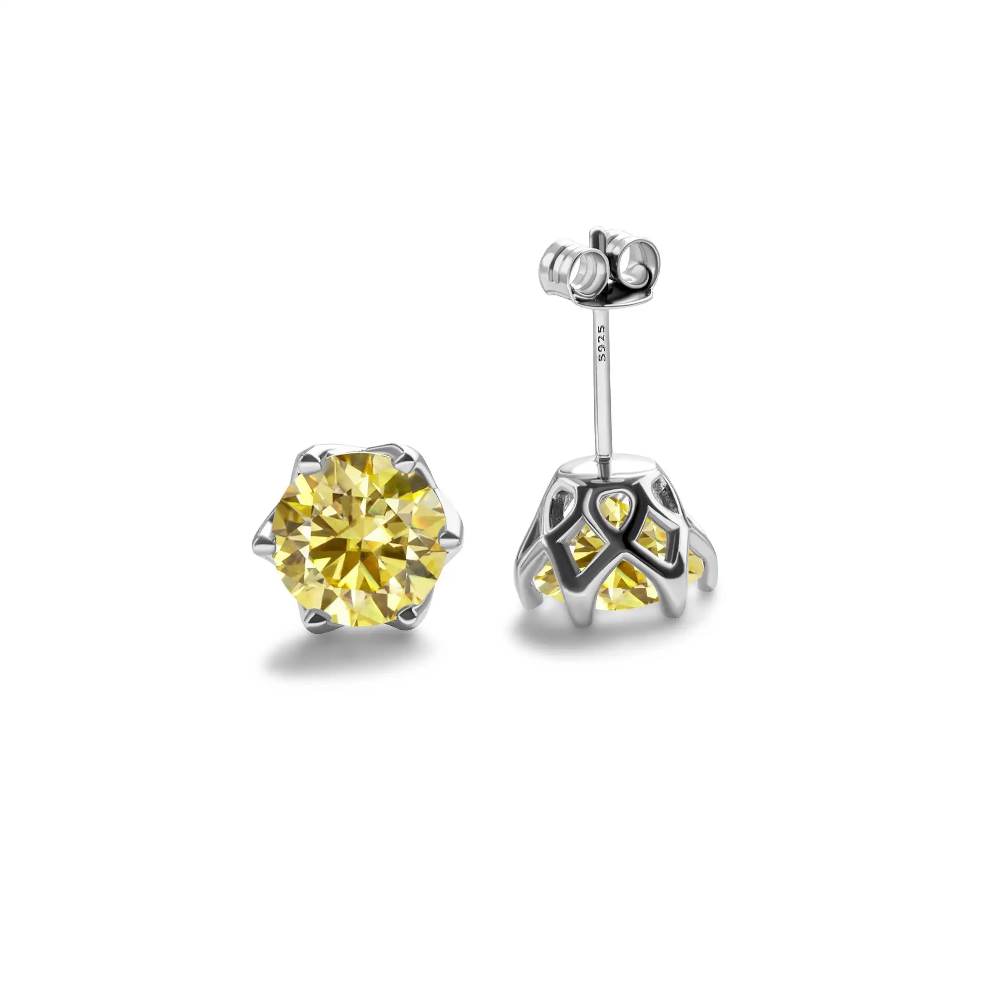 925 Sterling Silber Moissan ite Ohrringe für Frauen mit super funkelnden zertifizierten Labor Moissan ite Diamant weiblichen edlen Schmuck Geschenk – Detail 20