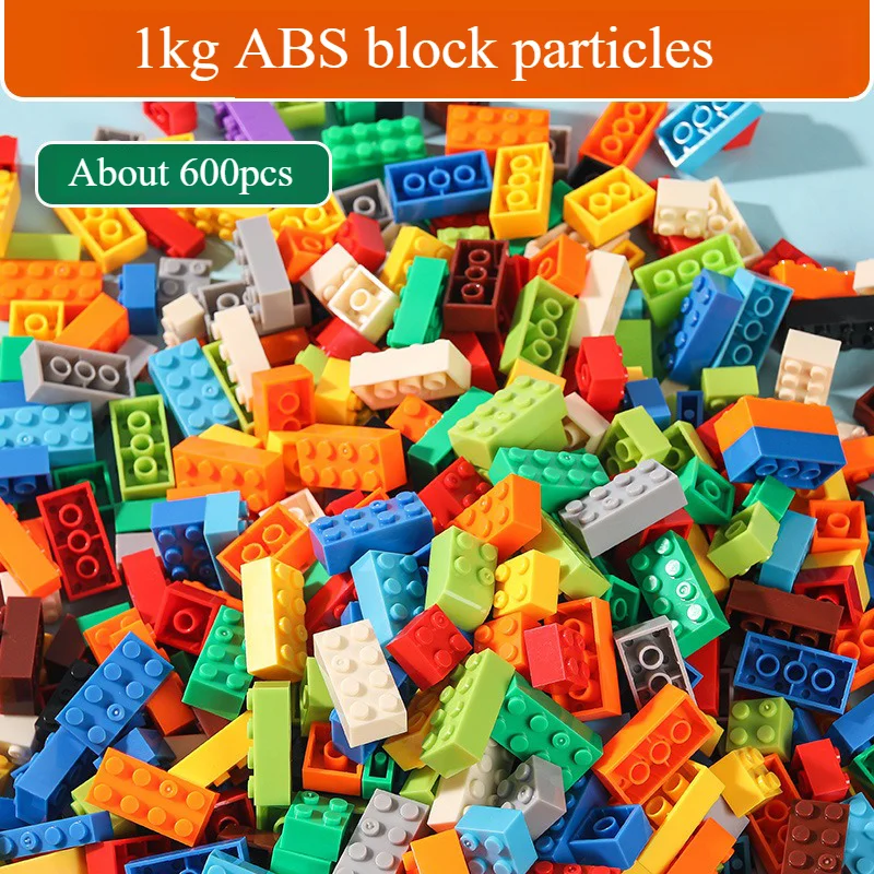 

1KG DIY creative building blocks bulk set Urban Classic building blocks Assembled birthday gift children's educational toys