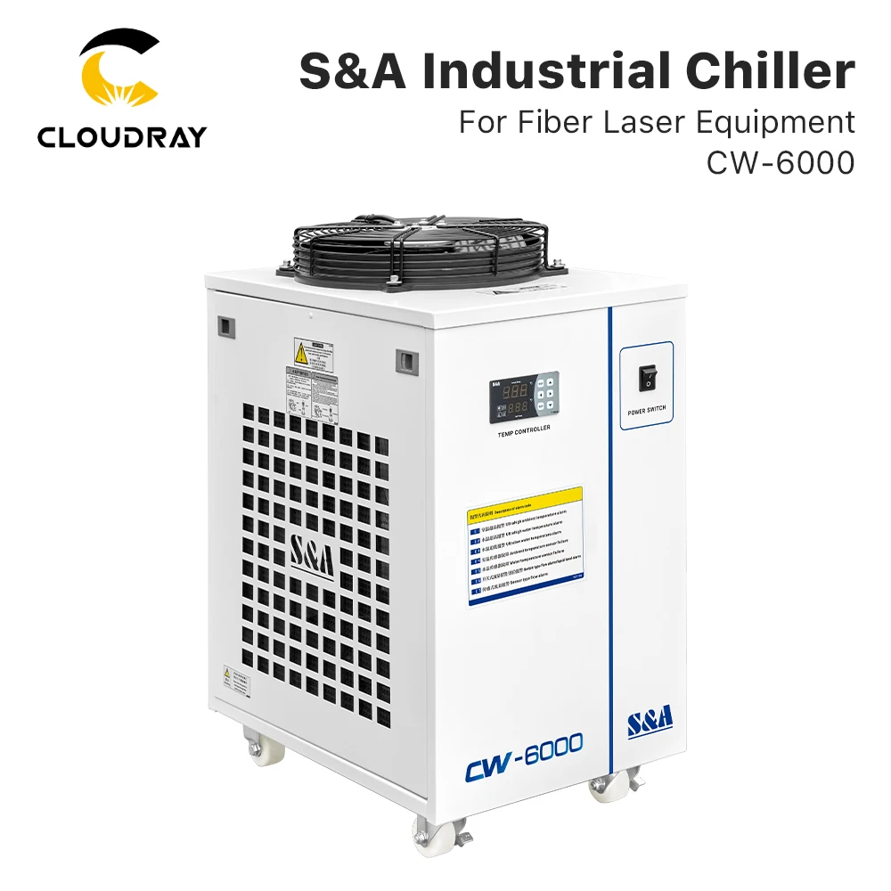 Cloudray Original S&A Industrial Chiller CW-6000 R-410a Refriferant 50/60Hz for Machine Water Colling System