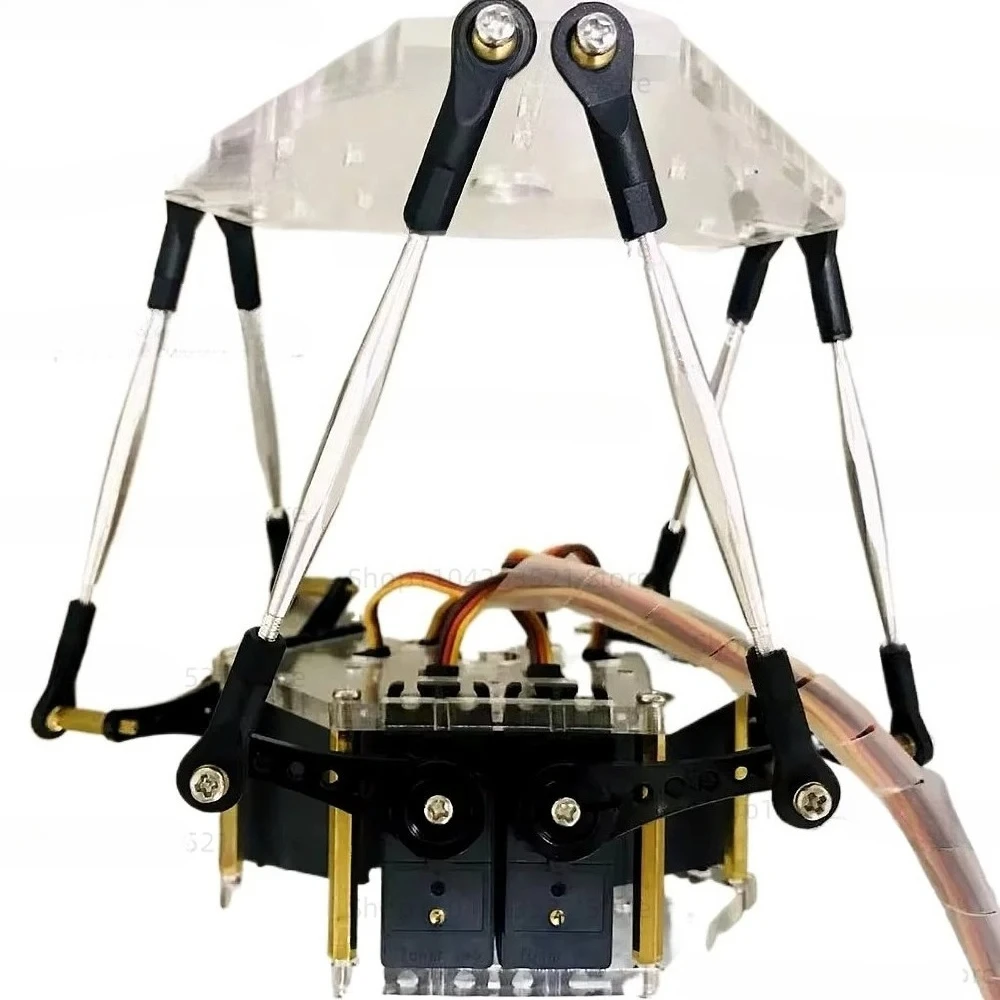 مصغرة 6 درجة من منصة الحرية ستيوارت نموذج الملعب والدوران زاوية كبيرة لفة/الملعب/يو PID التوازن + التحكم عن بعد