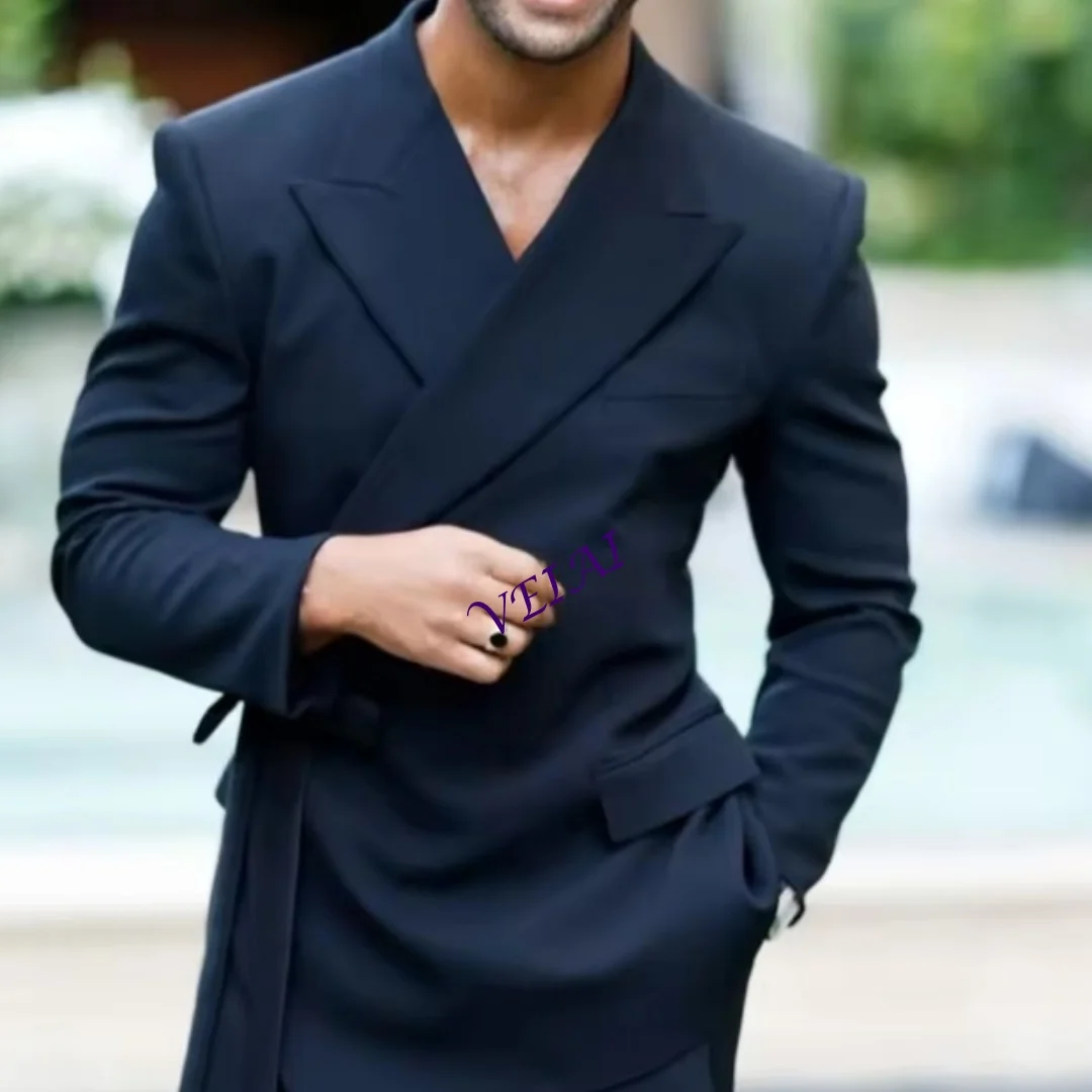 

CustomizedMen's 2 Piece Suit Slim Fit Suits for Men Two Button Blazer Formal Business Jacket Suit for Wedding Prom Dinner