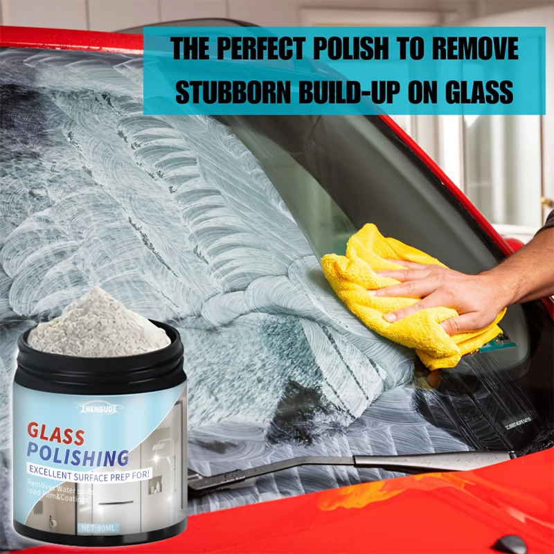 Cerium Oxide Premium Glass Polishing Powder, Professional Glass Surface Polishing Agent - Suitable for Polishing and Grinding Materials Such as Car Windows, Bathroom Surfaces, Rvs, and Mirrors, Quickly Restores Glass Clarity