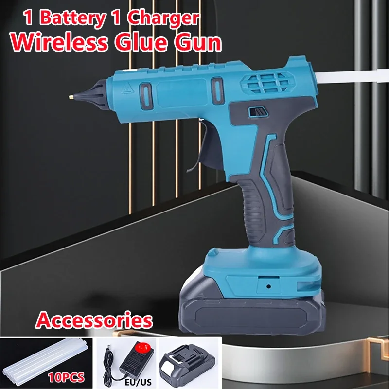 Electric Hot Melt Glue Machine Cordless Lithium Glue Extrusion Tool Applicator Compatible with 18V Ma-kita Lithium Battery