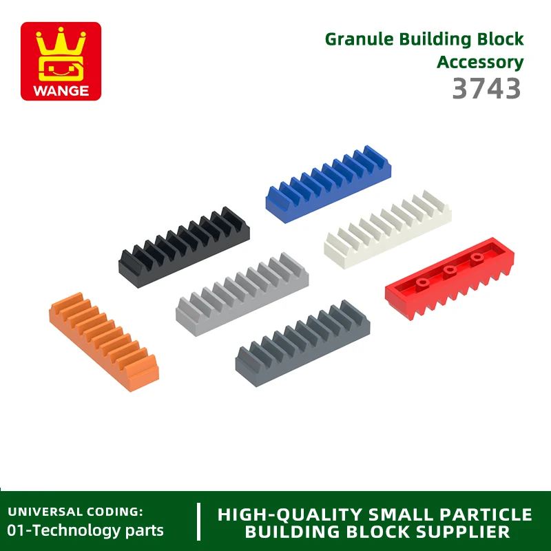 20Pcs/lot NO.3743 Gear Rack 1 x 4 Block Moc Color Accessories Compatible with Brick DIY Children's Toy Assembly Parts