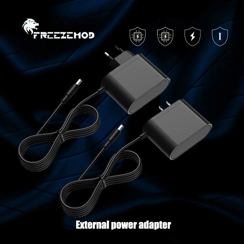 FreezeMod Water Cooling External Power Adapter 220V to 12V 2A, DC5.5*2.1 US/EU Plug for 4Pin Pump & Fan Cooler GA-1202000