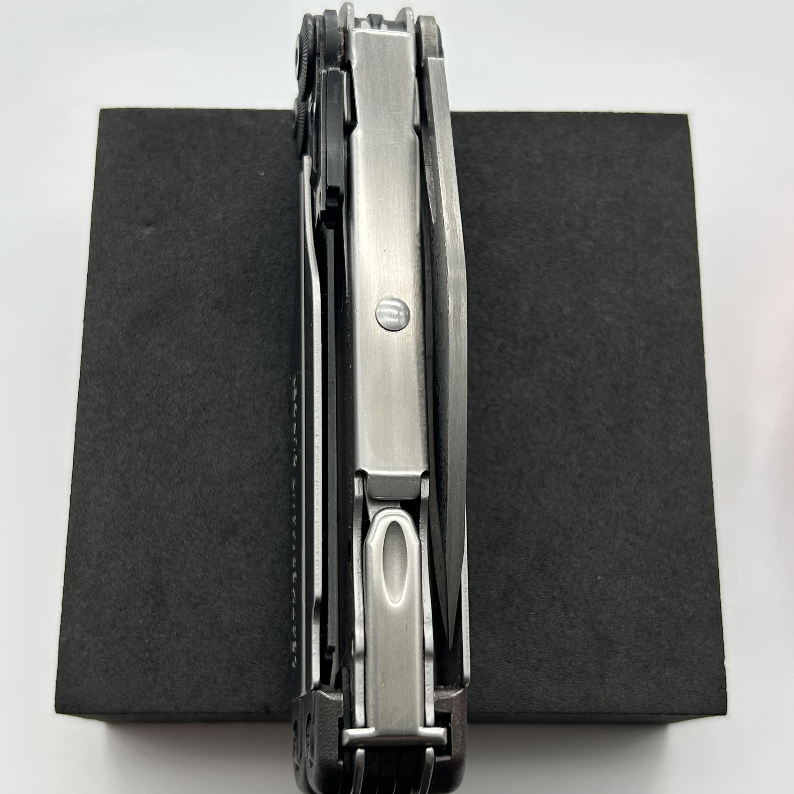VG10 Damascus Steel Clip Point Blade Replacement for Leatherman Surge Multi Tool Main Knife Upgrade Part