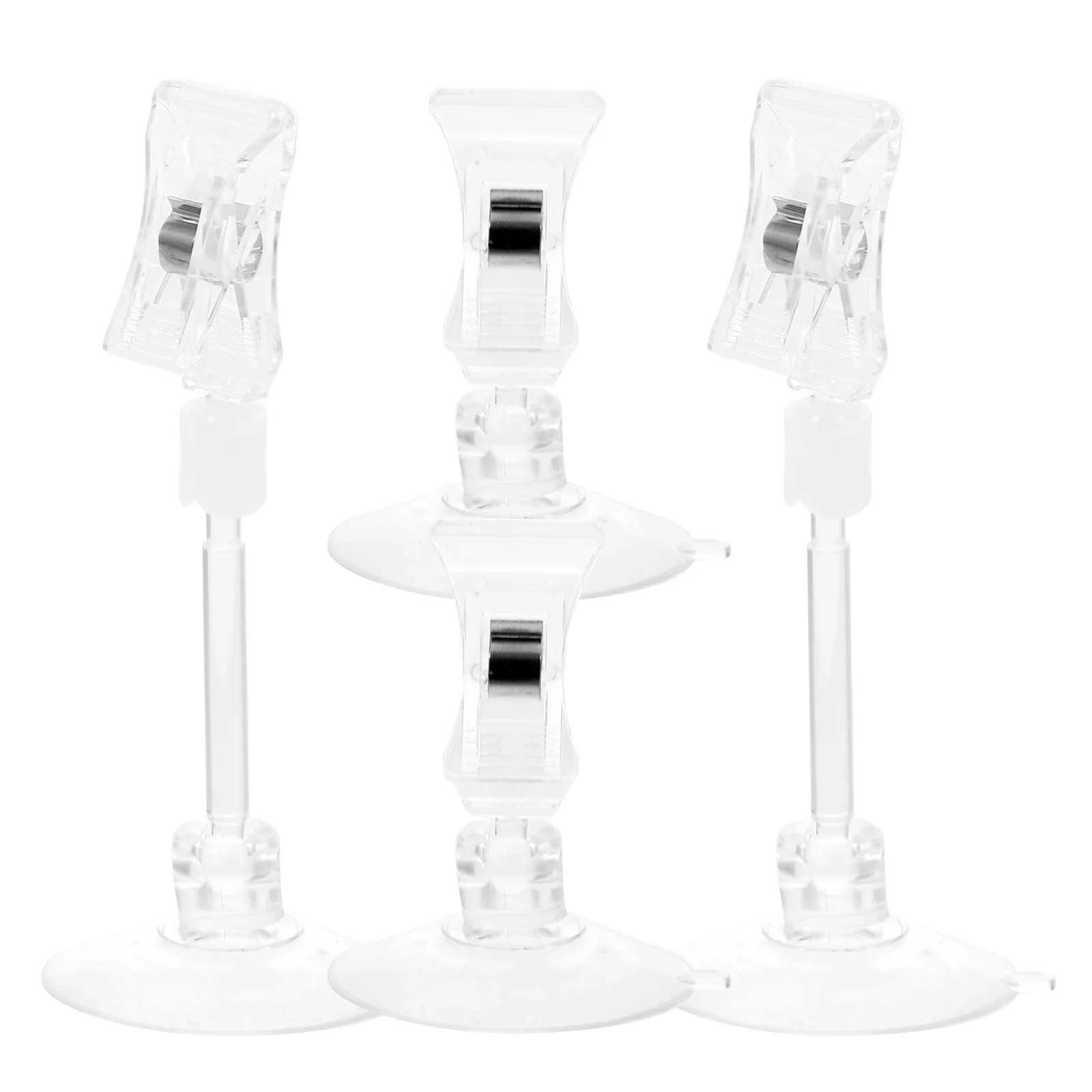 

4Pcs Car Suction Cup Card Clips Multipurpose Holder for Windshield Parking Ticket Document Organizer Accessories