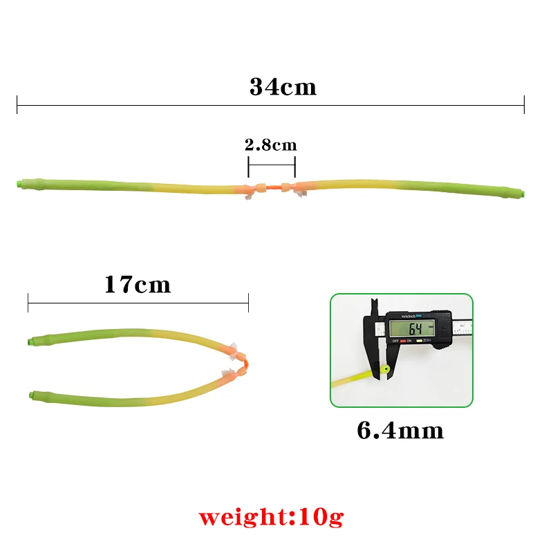 5PCS Single-strand Fishing Special Rubber Band 3060/1050 Durable and Highly Elastic Rubber Band Sling Accessories