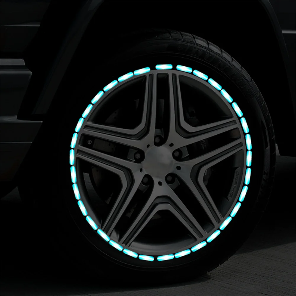 Car DIY Line Reflective Stickers Auto Motorcycles Wheel Decorative Reflective Strip Tape Night Safty Warning Decals Accessories