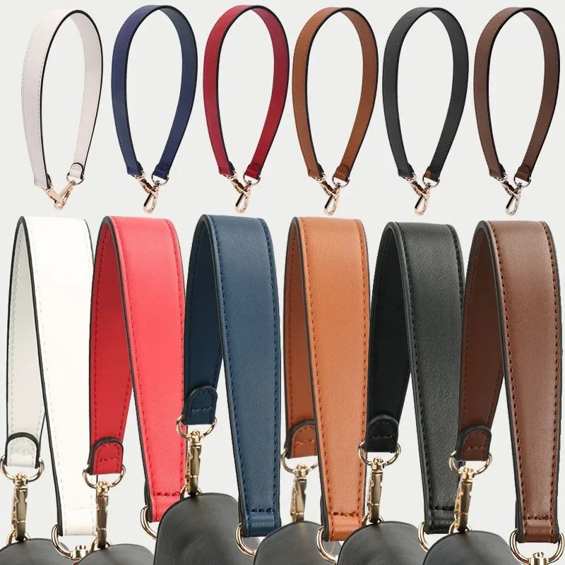 36/49CM Secure Wear Resistant Smooth Cowhide Bucket Bag Parts Shoulder Strap Leather Carrying Straps Handheld Bag Accessories