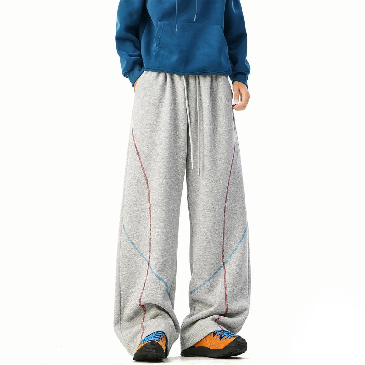 ストリートウェア カーゴパンツ メンズ レディース アメリカン ヴィンテージ ドローストリング ウエスト ジョガーパンツ Y2K バギー ワイドレッグ スウェットパンツ ユニセックス カジュアル トラウザーズ