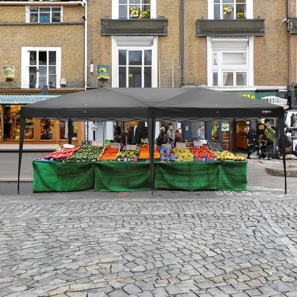 

10'x20' Pop Up Canopy Tent with Carry Bag, Portable Instant Party Tent Waterproof Outdoor Canopy, Customized