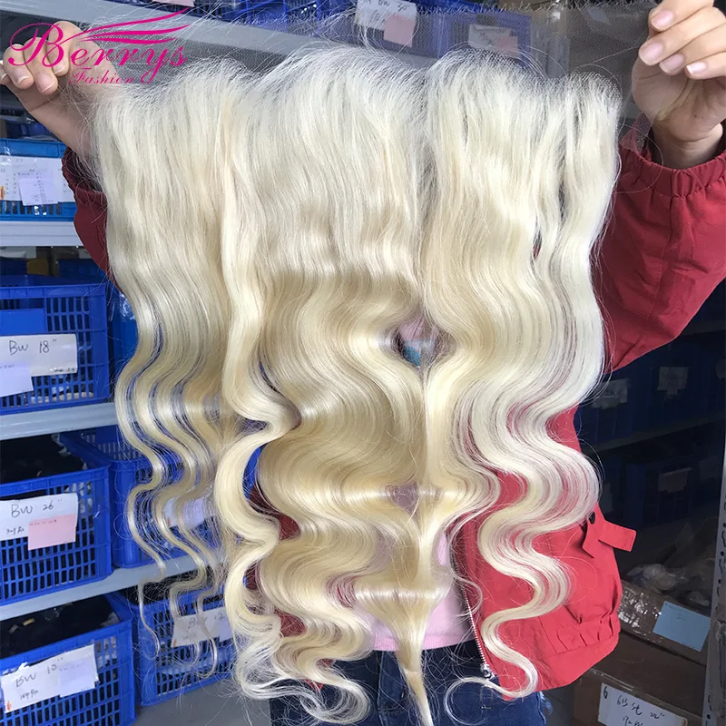 613 Blonde Brazilian Body Wave 13x6 Lace Frontal Human Hair Lace Frontal 13x4 Ear to Ear HD Lace Front With Baby Hair For Girls