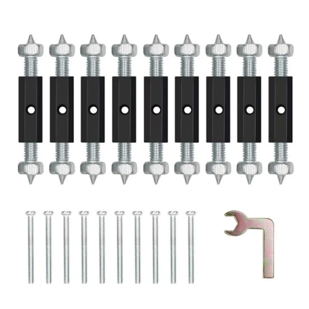 21pcs 86 Type Wall Repairer Adjustable Design 10 Screws Included Outlet Box Repairer Nylon Insulation 1 Wrench Included