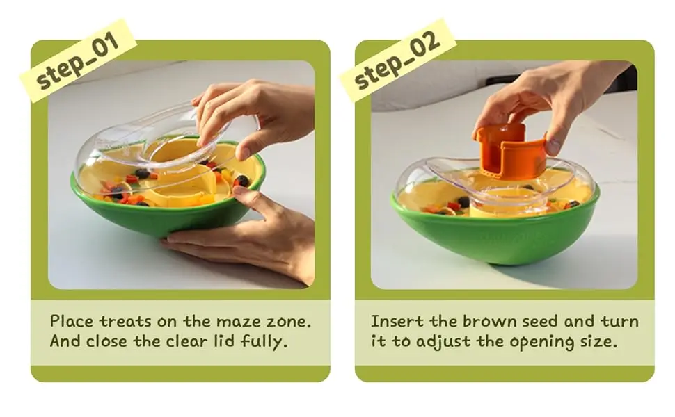 Avocado Trainings-Haustierfütterer Automatischer Leckerli-Spender Wackel-Spielzeug für Hunde und Katzen Slow-Feeder-Schüssel – Detail 2