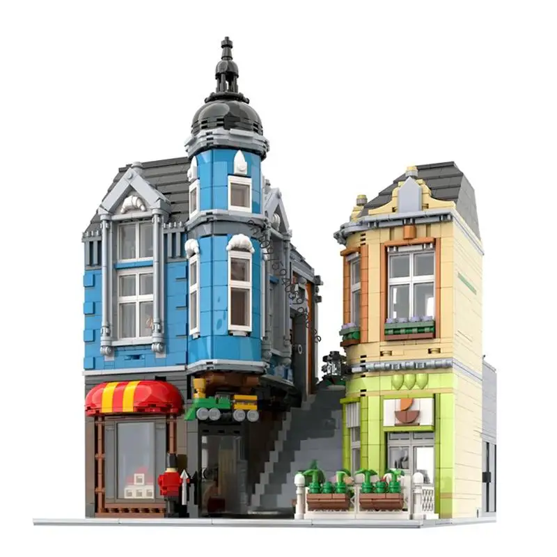 

New 3418PCS City Hot Street View Moc Modular Townhouse Center Model Custom Puzzle Diy Creative Ideas Kids Toys Birthday Gifts
