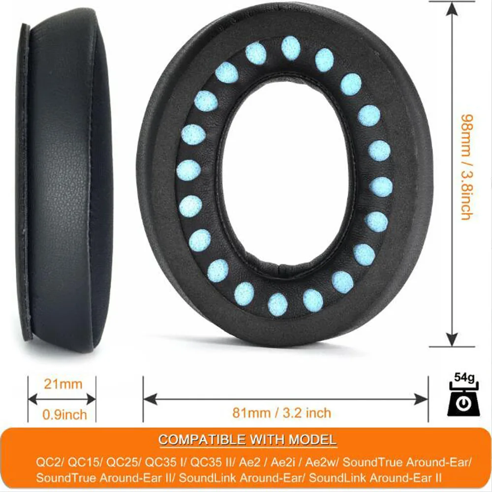 Cooling Gel Earpads for Bose QC35 ii QC15 QC25 AE2 AE2i AE2w SoundTrue SoundLink Around-Ear Replacement  Ear Pads Cushions Cover