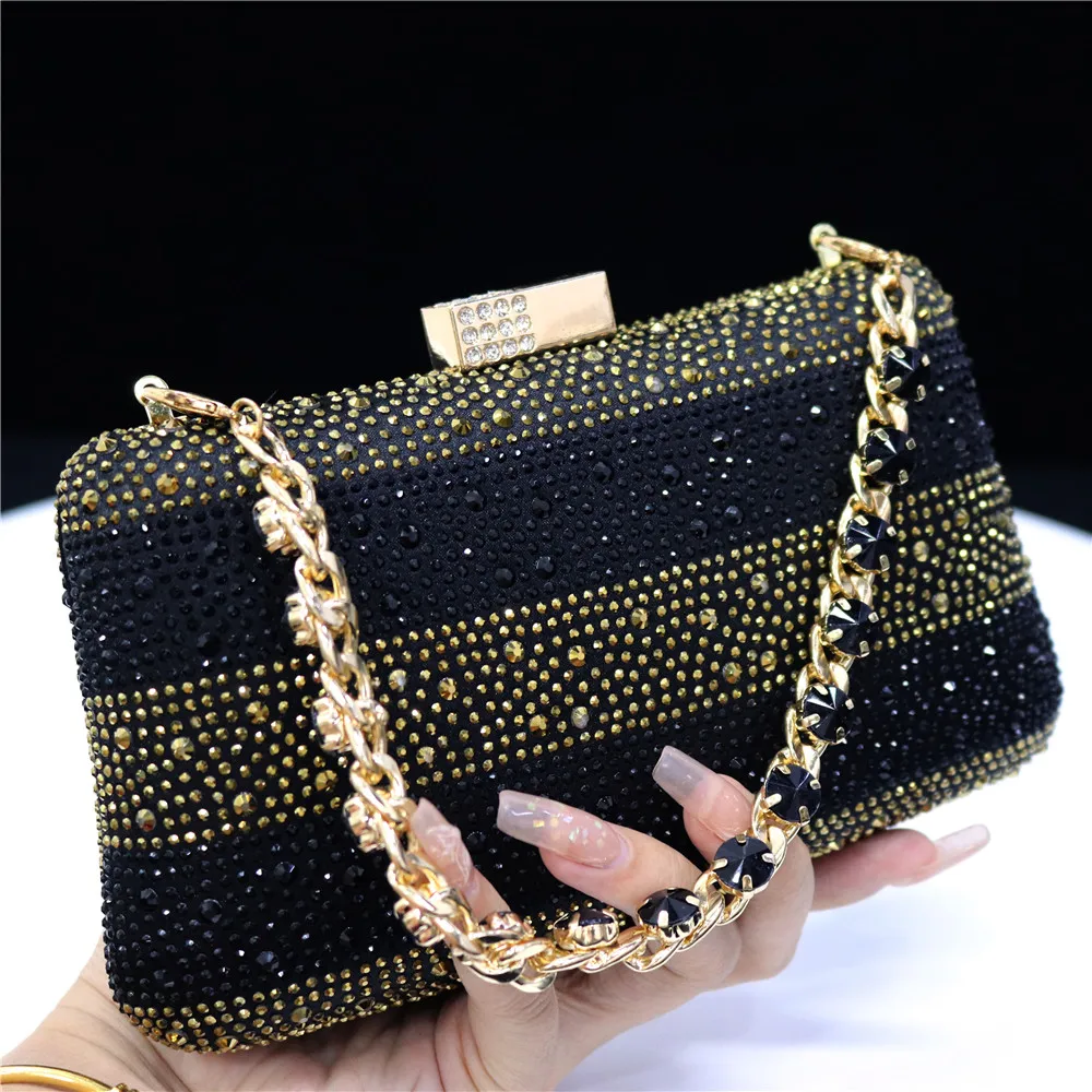 2024 Italian Design European and American Fashion Full Of Diamonds Young Girl Mini Bag Evening Party Chain Bags