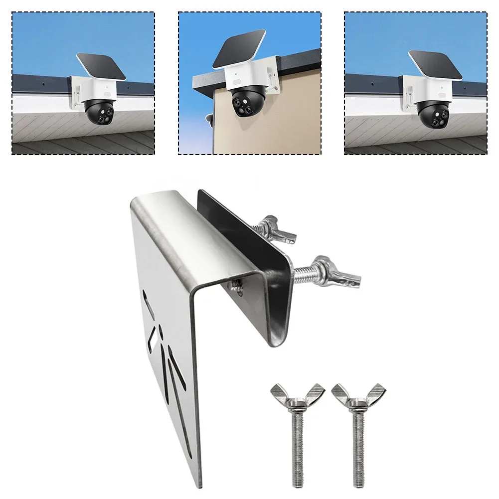 Luckwaii Support de Gouttière en Acier Inoxydable pour Eufy Security SoloCam S340, Support Camera Exterieur vis Antirouille, Installation sans Perçage, Compatible avec Caméras IP PTZ (Argent Luckwaii Support de Gouttière en Acier Inoxydable pour Eufy Security SoloCam S340, Support Camera Exterieur vis Antirouille, Installation sans Perçage, Compatible avec Caméras IP PTZ (Argent