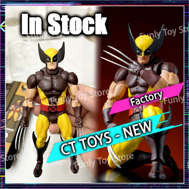 In Stock Ct Toys Wolverine Mafex 096 Figure 138 Brown Comic Ver X-Men Anime Action Figure Figurine Model Customized Gifts Toys