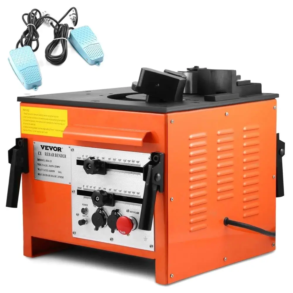 

Rebar Bender 1 inch 25 mm Rebar for bending Bender Rebar Grade 60 Electric Rebar Bender Heavy Duty with Foot Pedal for bending