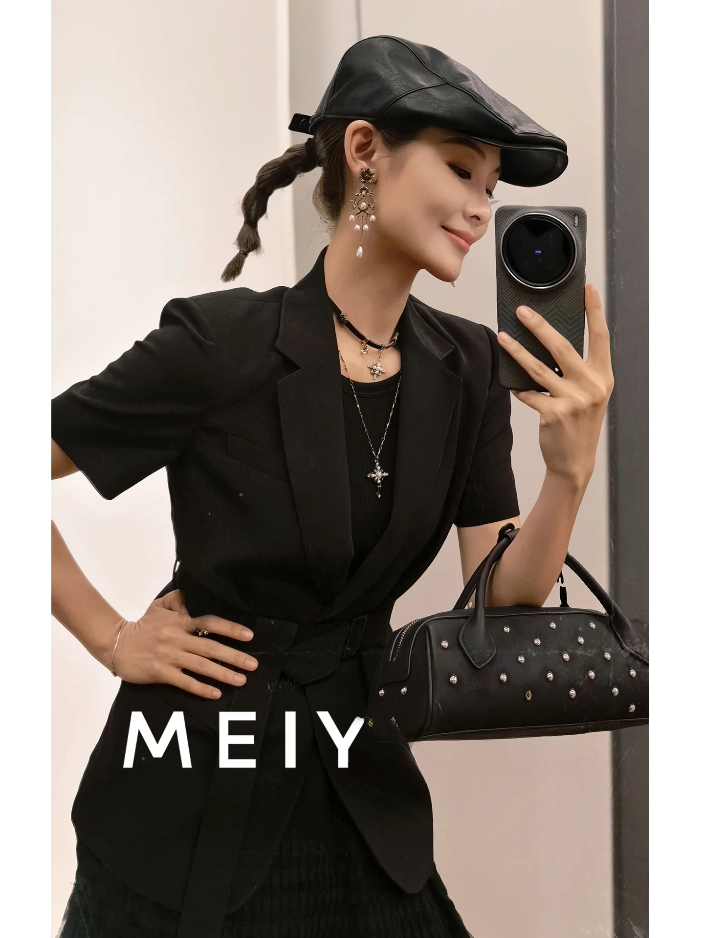 

Meiyang Trs ort Sve Pinore Design Waist-Cinched One-Button Suit Casual Commute Sle Women's Faion Summer 2025