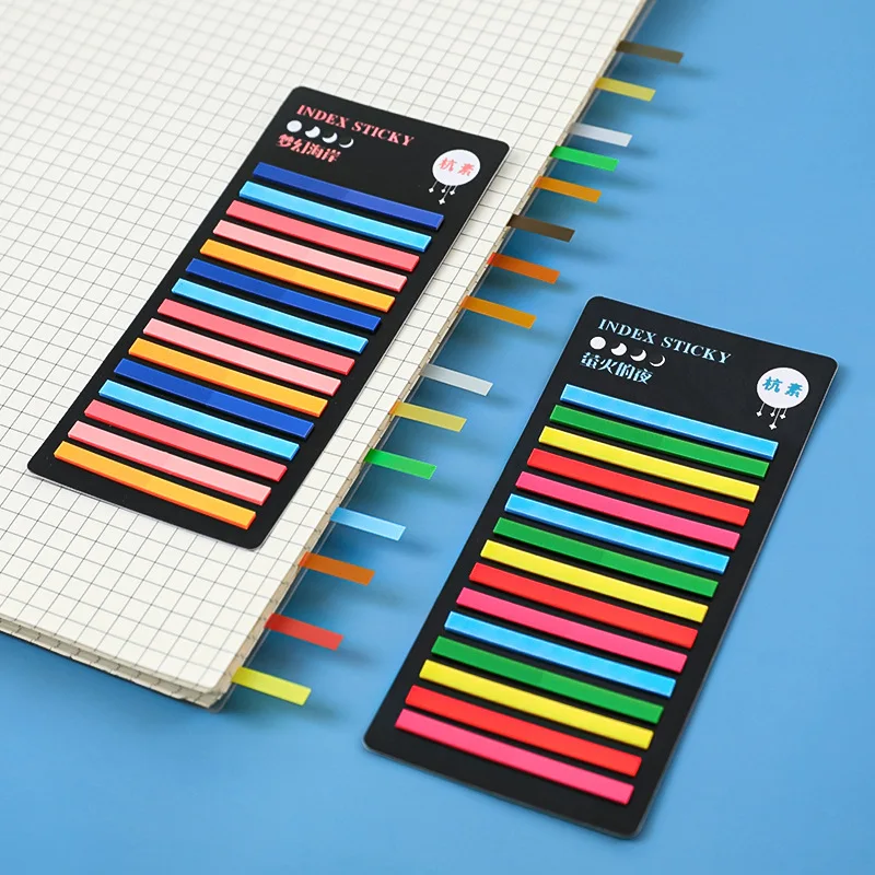 300 Pages Rainbow Color Index Memo Pad Posted It Sticky Notes Paper Sticker Notepad Bookmark School Supplies Kawaii Stationery