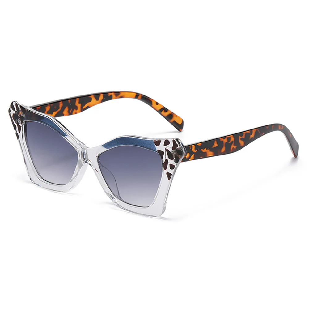 

Retro Luxury Gradient Leopard Cat Eye Women Sunglasses 2025 Personalized Color Blocking Spectacle Frames Men Sun Glasses UV400