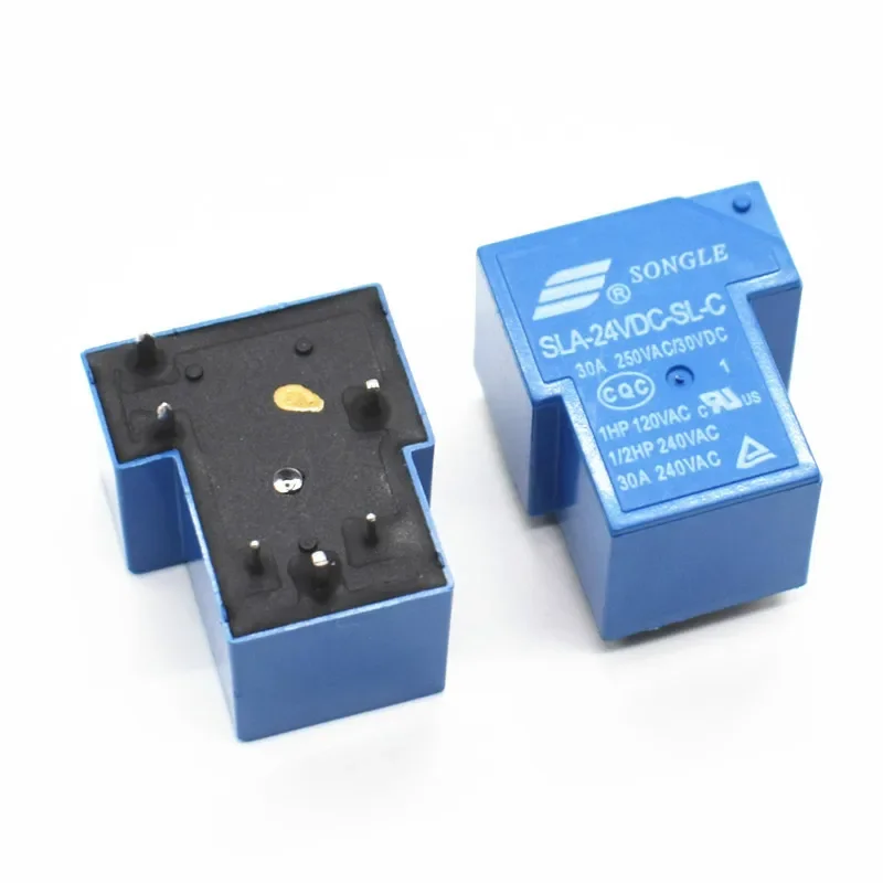 T90 Coil Relay 24VDC 30A 250VAC 30VDC 6 pin 1NO 1NC SLA-24VDC-SL-C PCB Type Power Relays