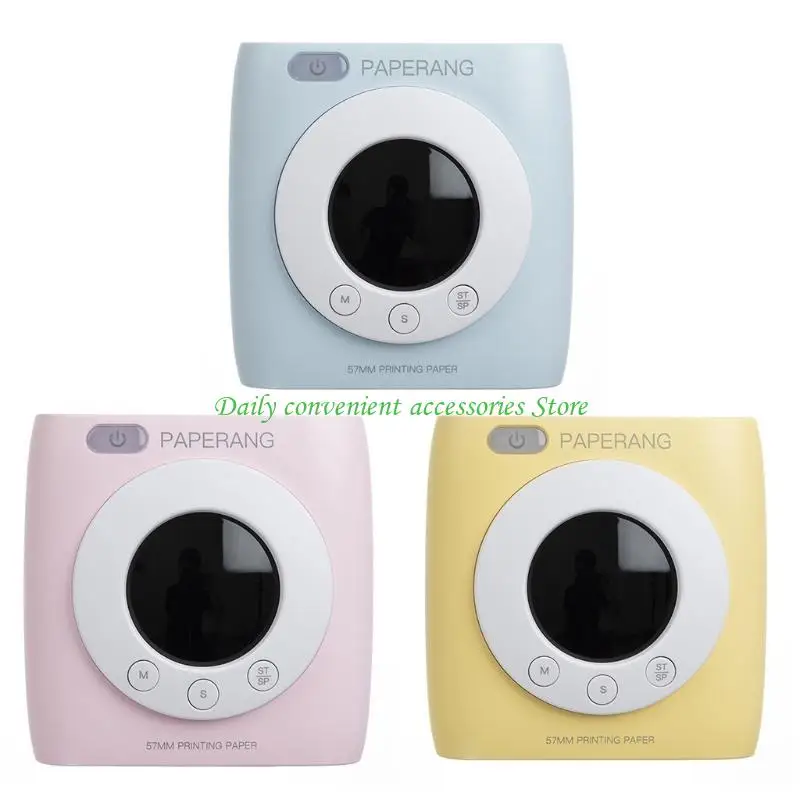 

97QB Paperang p2s Pocket Printer BT-compatible Thermal Mobile Printer Portable 300dpi for Photo Picture Receipt Memo Note