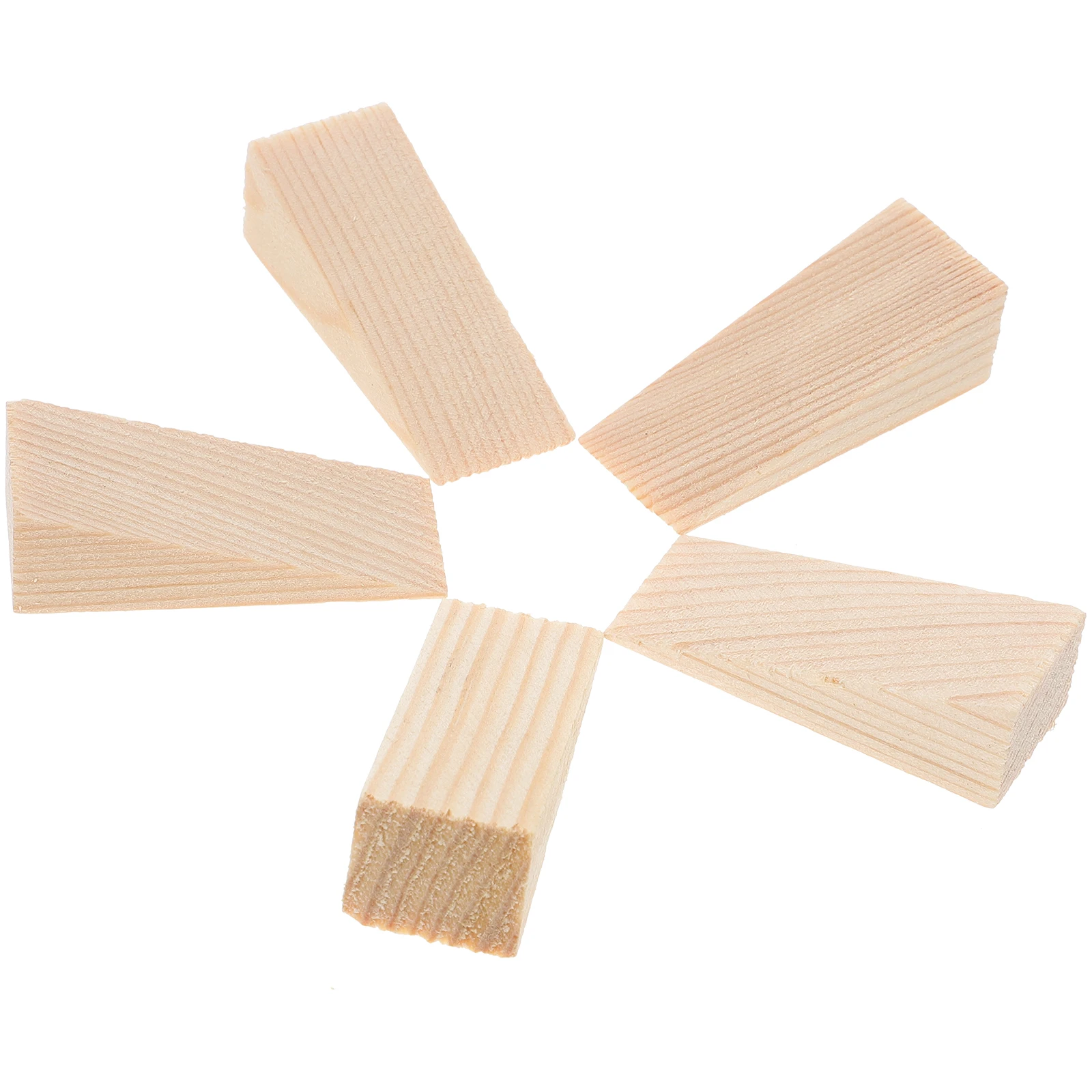 

5pcs Wood Triangle Wedge Door Stopper Home Office Finger Protector Anti Slip Door Holder Wedge Child Safety Hardware