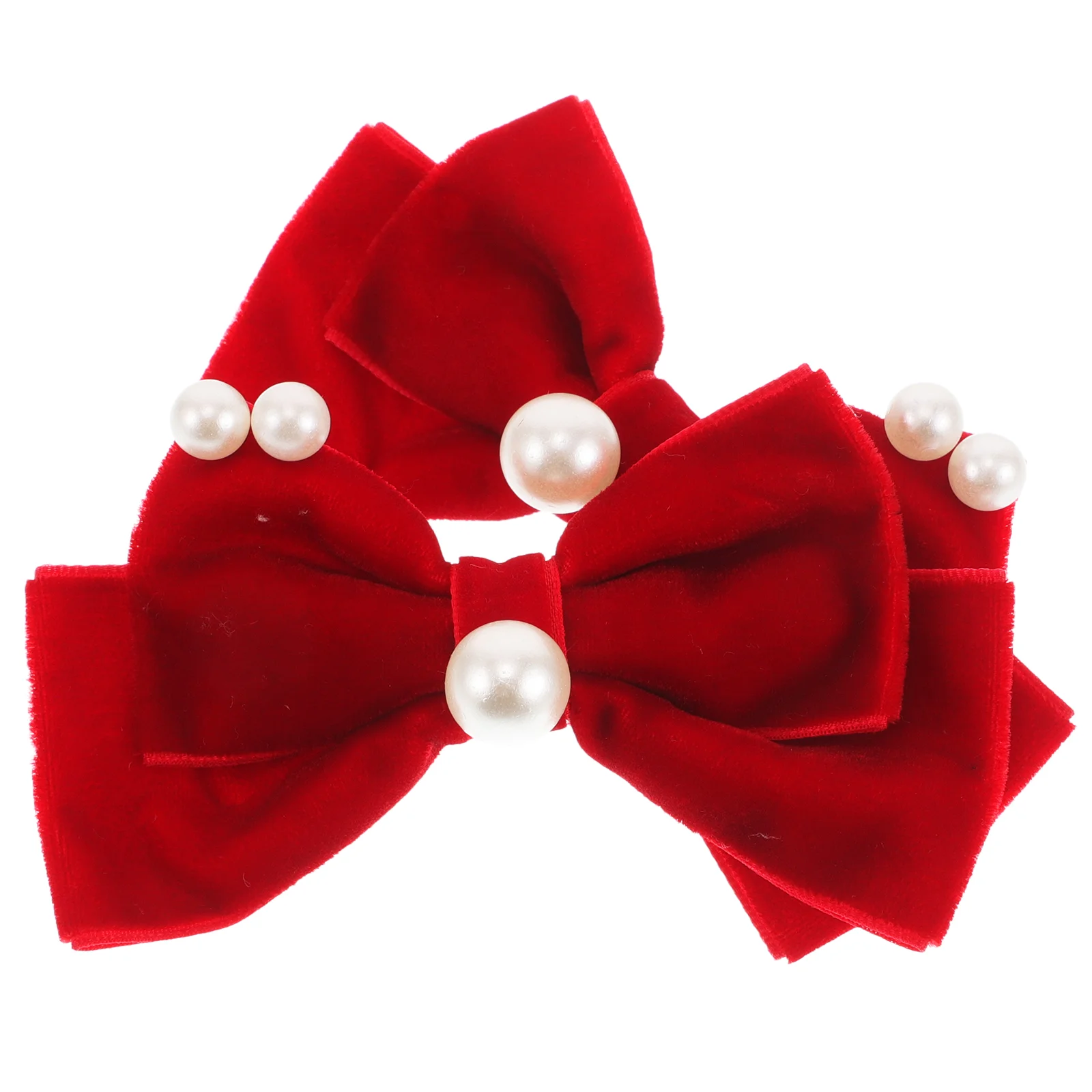 2 Pcs Christmas Children's Bow Hair Clip Girl Kids Accessories for Girls Velvet