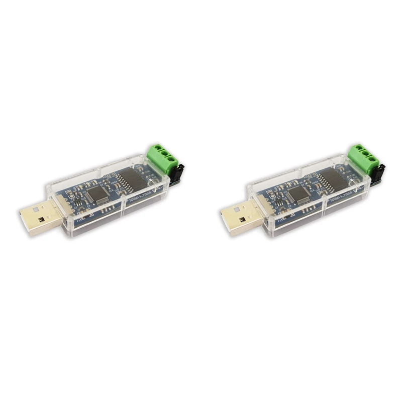 T82C Hot Sale-2X Canable USB To Converter Module CAN Canbus Debugger Analyzer Adapter Candlelight ADM3053 Isolated Version CANAB