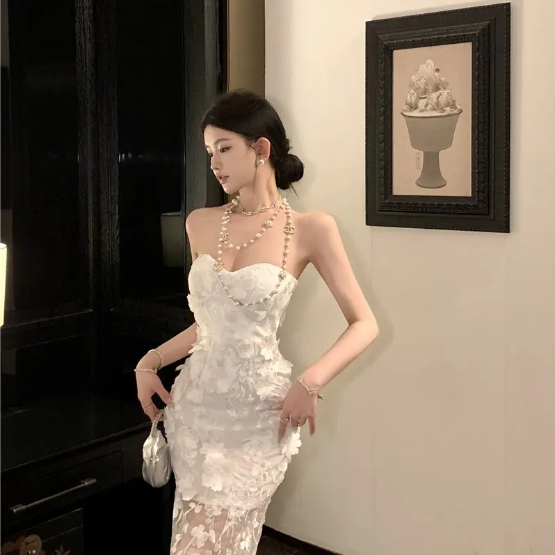 

Sexy Bustier Evening Dr for Women's Birthday Par Adult Ceremony Long Sve High Waist Slim Fit Evening Gown