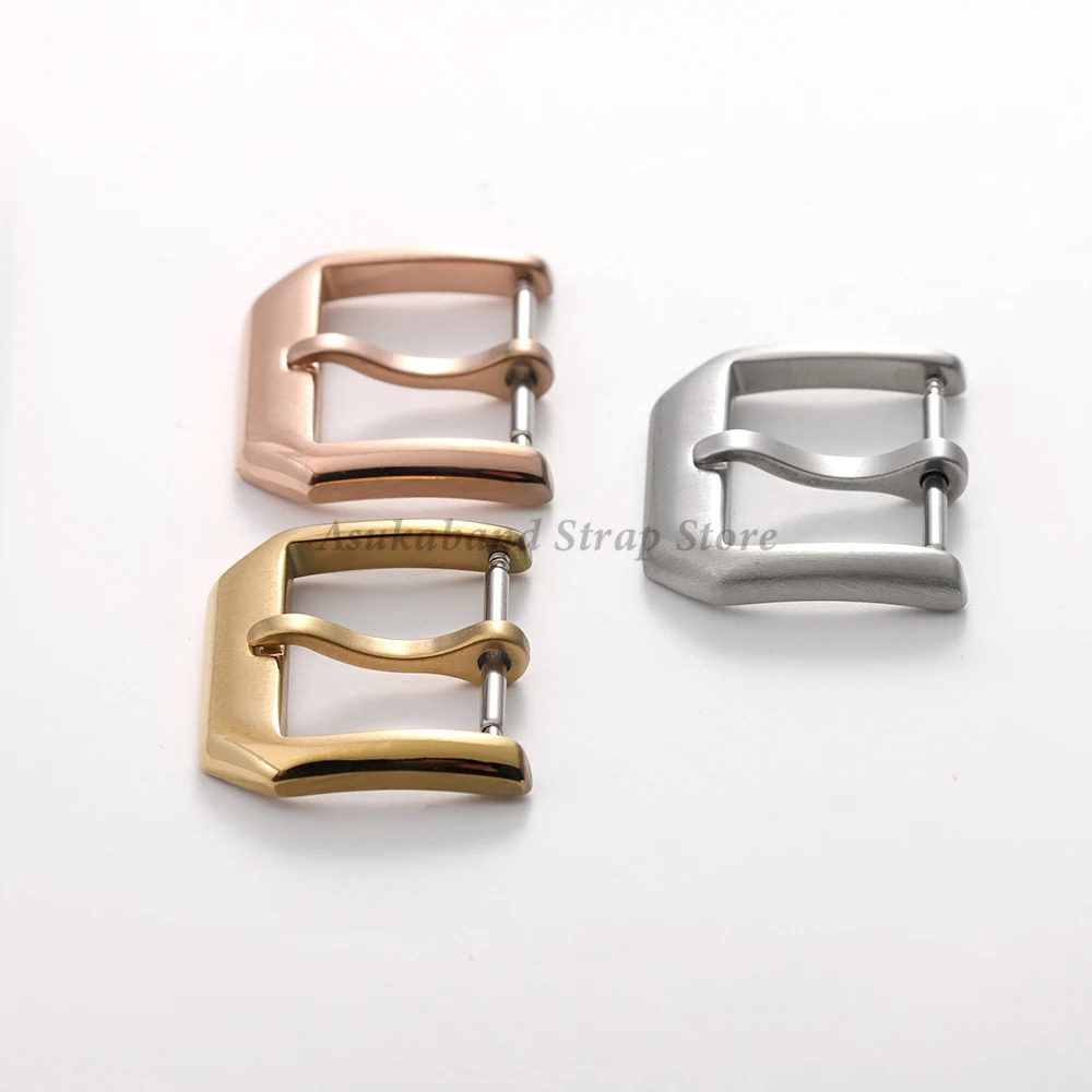 16 مللي متر 18 مللي متر 20 مللي متر مشبك من الفولاذ المقاوم للصدأ مشبك خفيف الوزن لـ IWC حزام من الجلد الطبيعي مشبك معدني ماتي اللون الفرقة زر