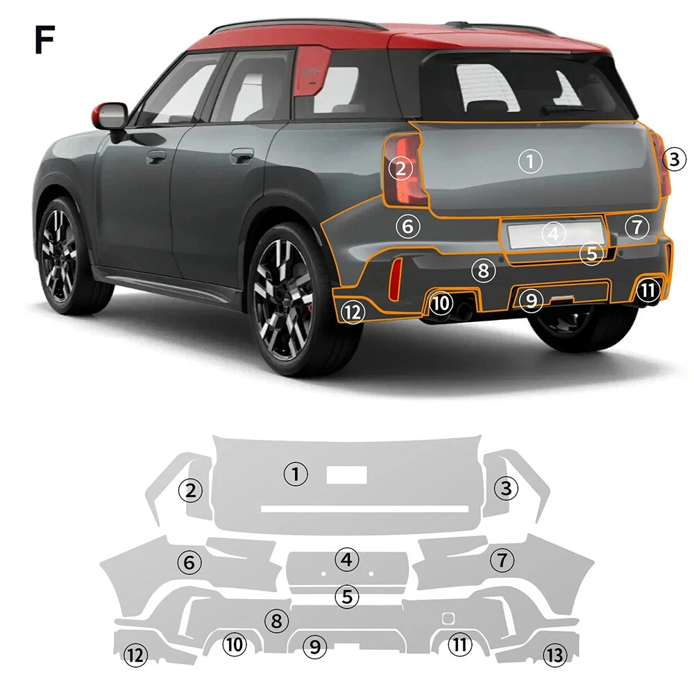 

8.5Mil Pre-cut PPF For Mini Countryman JCW 2024-UP TPU Bumper Clear Paint Protection Film Scratch-Resistant Exterior Accessories