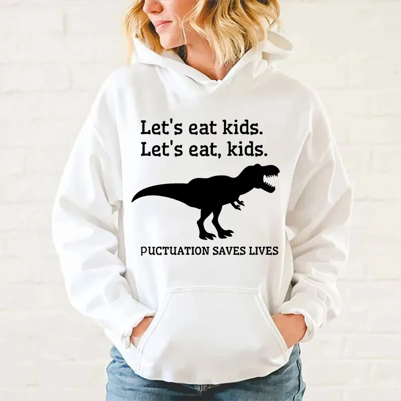 Funny Teacher Appreciation Week Dinosaur Printing Hoodies Fashion Women Men Autumn Winter Sweatshirt Ladies Streetwear Pullover