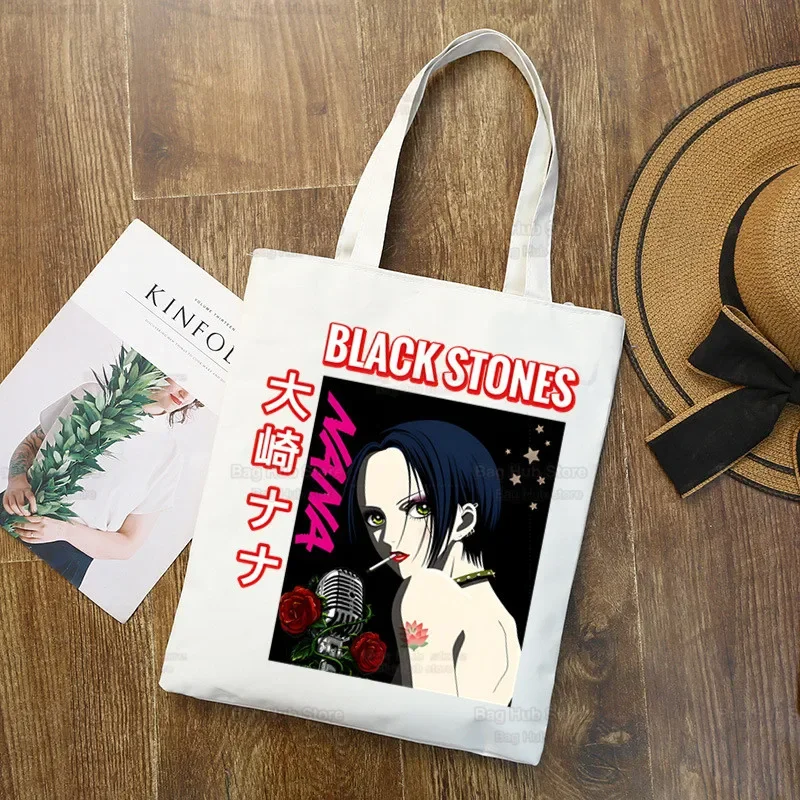 Nana Osaki Canvas Shoulder Bag Canvas Tote Eco Japanese Anime Shopping Bag Canvas Tote Bag Casual Manga BLAST HandBag Daily Use