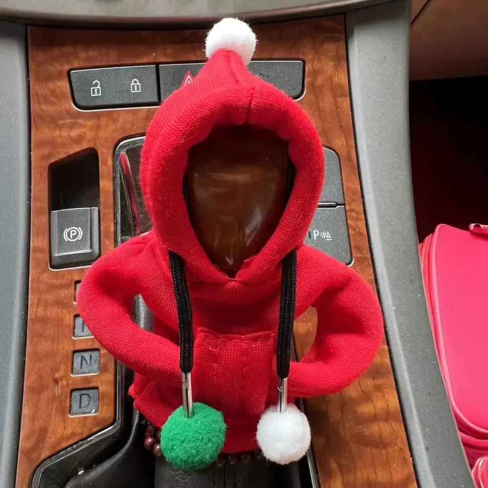 Car Gear Shift Hoodie Cover Auto Interior Fluffy Gear Shift Knob Sleeve Soft Plush Gear Stick Costume Car Styling Accessories