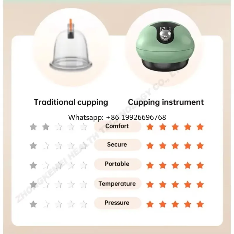 

Best Price Intelligent Remote Control Vacuum Cupping Massager Gua Sha Heat Function New Handheld Electric Body Therapy for Face