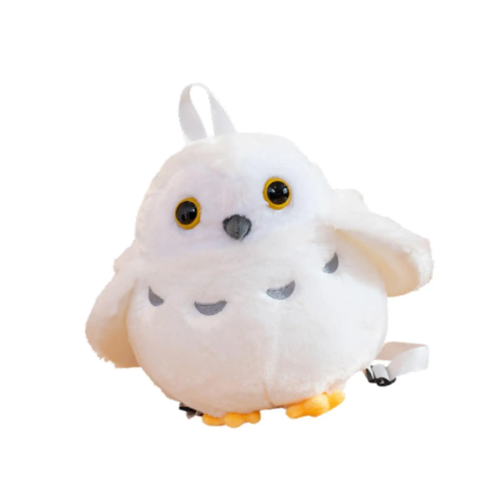 Plush Owl Backpack for Children Cute Cartoon Stuffed Animal Bag Soft Daypack Lightweight Travel School Gift for Boys