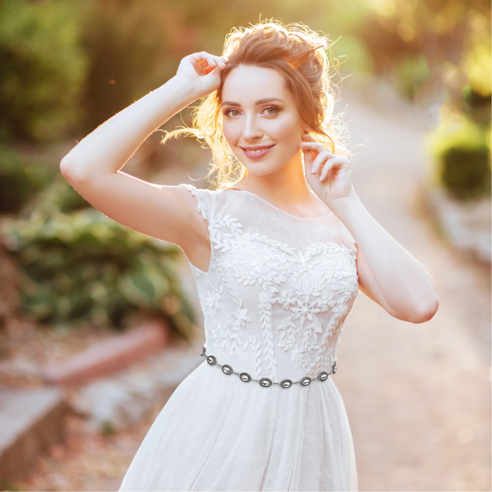 

Waist Chain Body Chains for Women Blouse Belt Bridal Jewelry Belts Trendy Stripe